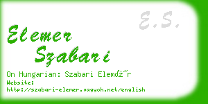 elemer szabari business card